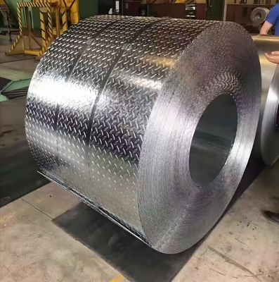 6m Length Hot Dipped Galvanized Steel Checkered Plate for Welding Bending Punching