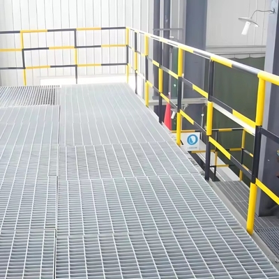 Silver Galvanized Steel Mezzanine Flooring Bar Grating with ISO9001 Certification